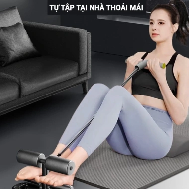 Dụng Cụ Kê Chân Tập Gập Bụng Cao Cấp - 2 Đế Hút Chân Không Trượt, Kèm Dây Kháng Lực Đa Năng, Tiết Kiệm Không Gian, Giá 99.000₫