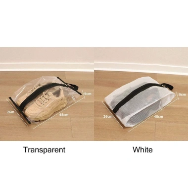 Dụng cụ sắp xếp giày gập trong suốt, túi lưới chống thấm, bảo vệ ẩm, di động - 48.708 VND 2