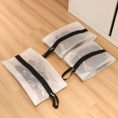Dụng cụ sắp xếp giày gập trong suốt, túi lưới chống thấm, bảo vệ ẩm, di động - 48.708 VND 7