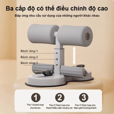 Dụng cụ tập cơ bụng có dây kéo, đế hút chân không - Gập bụng tại nhà, chỉ 39k