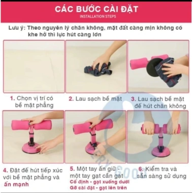 Dụng cụ tập cơ bụng Welike có dây kéo, đế hút chân không, trụ chữ T - Giảm eo béo 99k
