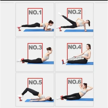 Dụng cụ tập cơ bụng Welike có dây kéo, đế hút chân không, trụ chữ T - Giảm eo béo 99k