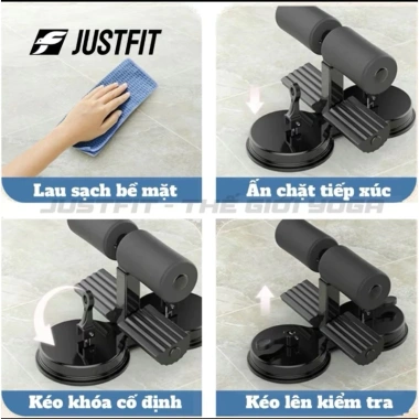 Dụng cụ tập cơ bụng Welike có dây kéo, đế hút chân không, trụ chữ T - Giảm eo béo 99k