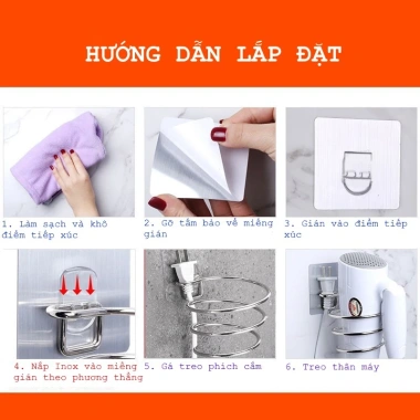 Dụng cụ treo máy sấy tóc Inox kiểu cơn lốc xoán – Giá 30.000₫, Flex Dule chịu lực – Aone Mall 4 Dụng cụ treo máy sấy tóc Inox kiểu cơn lốc xoán – Giá 30.000₫, Flex Dule chịu lực – Aone Mall 4