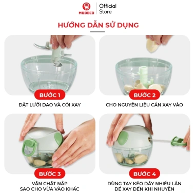 Dụng Cụ Xay Tỏi Ớt Modeco - Lưỡi dao bén, nhựa cao cấp, an toàn, nhỏ gọn, dễ vệ sinh, chỉ 90.250 VND 8