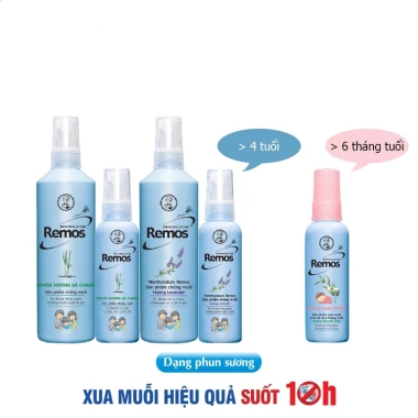 Dung dịch chống muỗi Remos dạng xịt/bôi, phun sương đốt, xua đuổi 10h hiệu quả 3