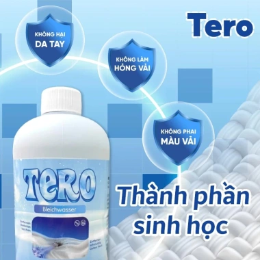 Dung Dịch Tero 500ml Tẩy Trắng, Tẩy Mốc Quần Áo - Sinh Học An Toàn Da, Giữ Đẹp Vải 6