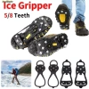 DWELLINGCO 1 Đôi Giày Crampons Ice Gripper 5/8 Răng Chống Trơn Trượt Leo Núi Mùa Đông Ngoài Trời