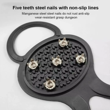 DWELLINGCO 1 Đôi Giày Crampons Ice Gripper 5/8 Răng Chống Trơn Trượt Leo Núi Mùa Đông Ngoài Trời 9
