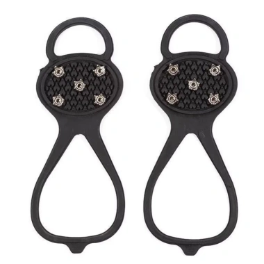 DWELLINGCO 1 Đôi Giày Crampons Ice Gripper 5/8 Răng Chống Trơn Trượt Leo Núi Mùa Đông Ngoài Trời 10