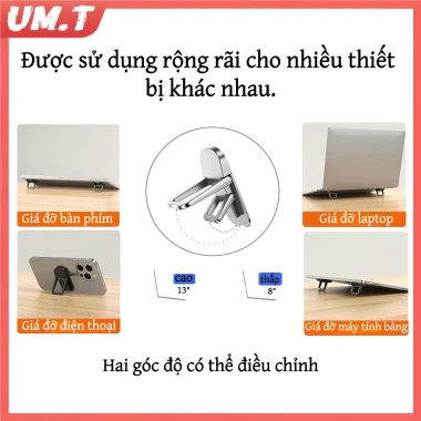 E-WOITD Giá đỡ laptop kim loại gập lại Nvisible Riser làm mát, 2 cái chỉ 38.300₫ 6