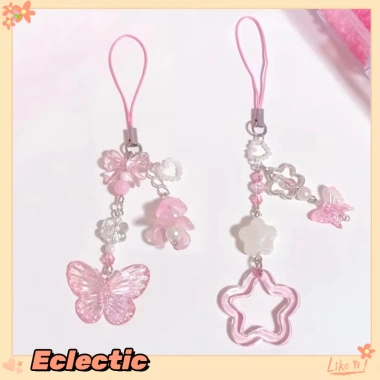 Eclectic Dây chuyền điện thoại hạt bướm màu hồng - Giá ưu đãi 17.199đ