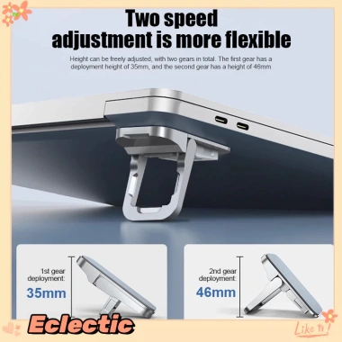 Eclectic Giá đỡ làm mát laptop Mini vô hình gấp gọn, di động - Giá chỉ 55.100₫