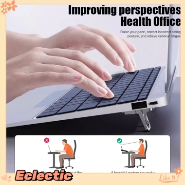 Eclectic Giá đỡ làm mát laptop Mini vô hình gấp gọn, di động - Giá chỉ 55.100₫