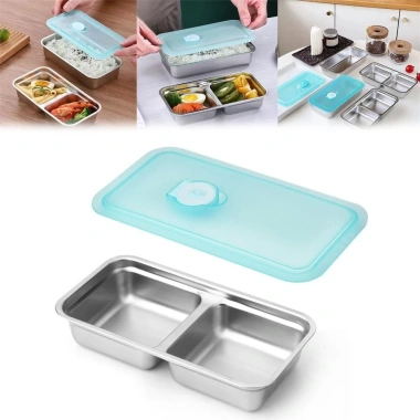 ELARA Hộp đựng đồ ăn nhẹ R - Thép không gỉ, nắp đậy chống rò rỉ, tái sử dụng cho du lịch và cắm trại