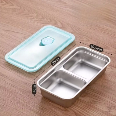 ELARA Hộp đựng đồ ăn nhẹ R - Thép không gỉ, nắp đậy chống rò rỉ, tái sử dụng cho du lịch và cắm trại