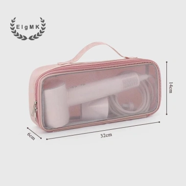 ElgMK Hộp đựng máy sấy tóc và máy duỗi tóc trong suốt - Hộp du lịch di động mới, tiện lợi 6