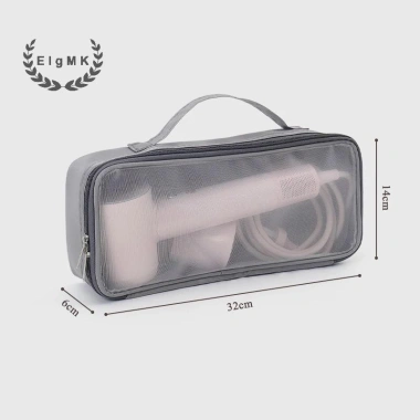 ElgMK Hộp đựng máy sấy tóc và máy duỗi tóc trong suốt - Hộp du lịch di động mới, tiện lợi 7