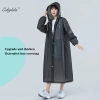 Eshylala Áo mưa có mũ trùm đầu dài một mảnh chống nước trong suốt nam nữ - 57.456₫ 3