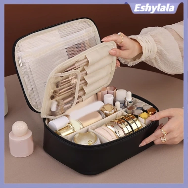 Eshylala Túi Đựng Mỹ Phẩm Đa Năng Dung Tích Lớn, Di Động, Chia Túi Tự Do, Bảo Quản Trang Điểm Thời Trang Cao Cấp 3