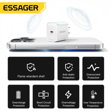 Essager 30W GaN USB Type-C PD Sạc Nhanh QC 3.0 cho iPhone 13-16 Pro Max, Mini iPad - Giá chỉ 118.300 đ 9