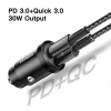Essager Bộ Sạc Ô Tô 30W Quick Charge 4.0 3.0 FCP USB-PD - Sạc Nhanh iPhone 12/13/14 Pro 4