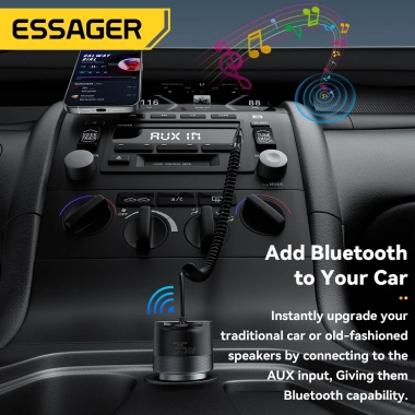 Essager Bộ sạc xe hơi USB-A + Type-C Bluetooth không dây 5.3 Micrô tích hợp - 261.580₫ 3