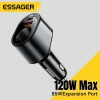 Essager L 120W - Bật lửa thuốc lá + USB & Type-C, sạc nhanh xe hơi 12-24V