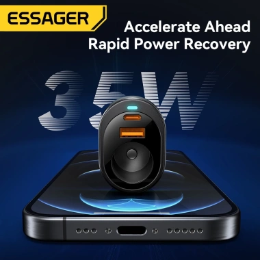 Essager L 120W Bật lửa USB Type-C sạc nhanh ô tô 12-24V cổng kép iPhone Huawei 4 Essager L 120W Bật lửa USB Type-C sạc nhanh ô tô 12-24V cổng kép iPhone Huawei 4