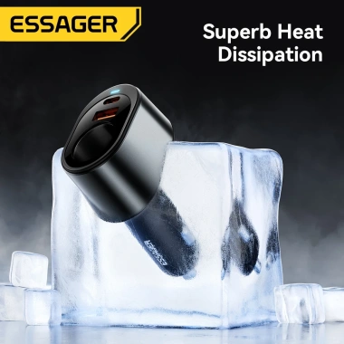 Essager L 120W Bật lửa USB Type-C sạc nhanh ô tô 12-24V cổng kép iPhone Huawei