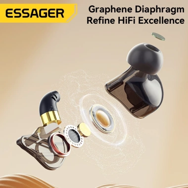 ESSAGER Tai Nghe Thể Thao Chống Rơi Hi-Fi Type‑C/3.5mm, Chống Ồn, Đa Chức Năng 168.200₫