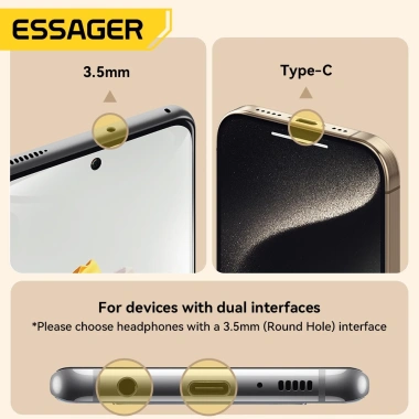 ESSAGER Tai Nghe Thể Thao Chống Rơi Hi-Fi Type‑C/3.5mm, Chống Ồn, Đa Chức Năng 168.200₫ 8 ESSAGER Tai Nghe Thể Thao Chống Rơi Hi-Fi Type‑C/3.5mm, Chống Ồn, Đa Chức Năng 168.200₫ 8