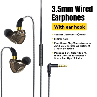 ESSAGER Tai Nghe Thể Thao Chống Rơi Hi-Fi Type‑C/3.5mm, Chống Ồn, Đa Chức Năng 168.200₫