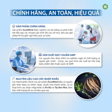 ExcelMind Viên uống giúp ngủ ngon, an thần, giảm mất ngủ từ Ashwagandha Ấn Độ 5 ExcelMind Viên uống giúp ngủ ngon, an thần, giảm mất ngủ từ Ashwagandha Ấn Độ 5