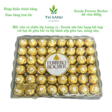 Ferrero Rocher Socola hạnh nhân 48 viên 600g nhập Mỹ, giảm giá 17% - Giá chỉ 235.000đ, còn 284.350đ trước