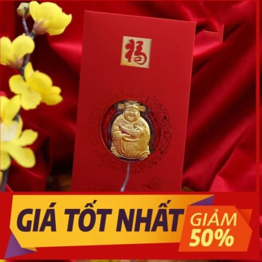 Flash Sale 50% Bao Lì Xì Thần Tài Vàng Cao Cấp 2.021 - Quà May Mắn Tết Giá 26.235 VND 2
