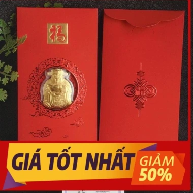 Flash Sale 50% Bao Lì Xì Thần Tài Vàng Cao Cấp 2.021 - Quà May Mắn Tết Giá 26.235 VND 5
