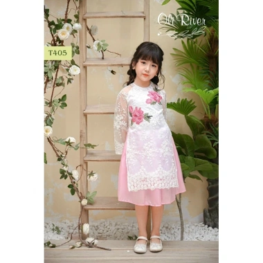 Flash Sale Áo Dài Tết Trung Thu Cho Bé Gái 12-30kg Hoa Xinh Xắn – Giá 121.992đ 2