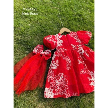 [FLASH SALE] Đầm công chúa hoa nơ đỏ bé gái 12-40kg Trung Thu Noel, giá 249.900₫ 8