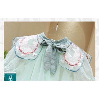 FLASH SALE Đầm công chúa sườn xám cổ trang thêu hoa bé gái size 15-40kg Tết Trung Thu 321k 3