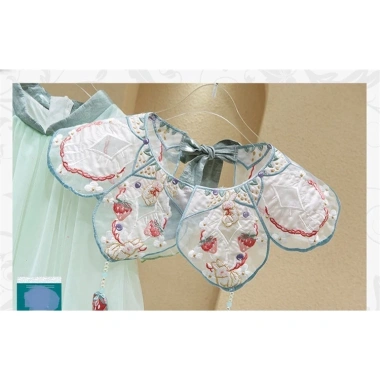 FLASH SALE Đầm công chúa sườn xám cổ trang thêu hoa bé gái size 15-40kg Tết Trung Thu 321k 4