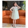 FLASH SALE Đầm công chúa sườn xám cổ trang thêu hoa bé gái size 15-40kg Tết Trung Thu 321k 6