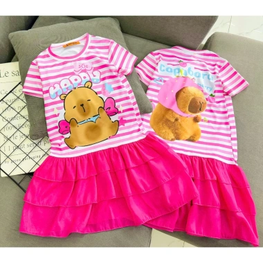 FLASH SALE Đầm suông bé gái màu cầu vồng thiết kế cao cấp, dự tiệc Tết, size 12-40kg, giá chỉ 94.350₫ 3