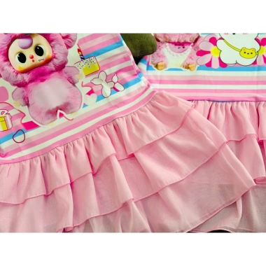 FLASH SALE Đầm suông bé gái màu cầu vồng thiết kế cao cấp, dự tiệc Tết, size 12-40kg, giá chỉ 94.350₫ 8