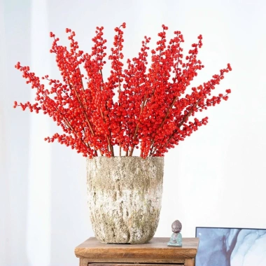 Flash Sale Đào Đông Đỏ 90cm Trang Trí Tết May Mắn - Giá Chỉ 59.000₫ 2