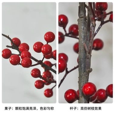 Flash Sale Đào Đông Đỏ 90cm Trang Trí Tết May Mắn - Giá Chỉ 59.000₫ 6