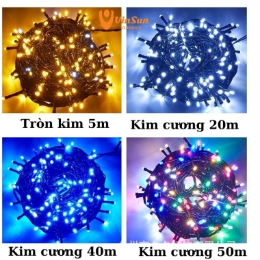 [Flash Sale] Đèn Nháy Kim Cương Q8 10m Đổi Màu Nút Bấm Trang Trí Cây Tết 2.023 4
