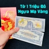 Flash Sale Tiền lì xì Tết 2.026 Bình Ngọ $1 triệu đô Mỹ Hình Ngựa Kèm Bao Đỏ Giá 7,208₫ 2