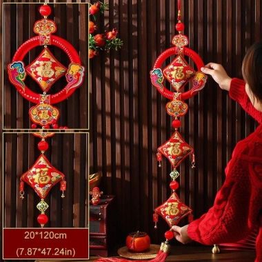 Flashsync Mặt dây chuyền Tết Nguyên Đán - Treo Đồ Trang Trí Năm Mới May Mắn, Tua Rua 3 Lần Đỏ Xuân, Giá 187.990₫ 5