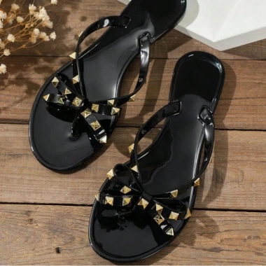 Flip-Flops Nơ Đinh Tán Mùa Hè Nữ Đế Phẳng Đi Biển - Giá giảm 23% 99.441₫ 7
